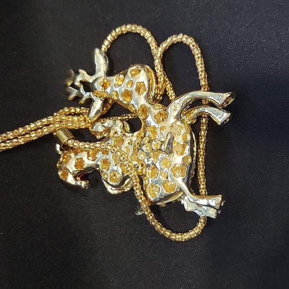 Betsey Johnson Santa and Reindeer Necklace - Picture 3 of 5